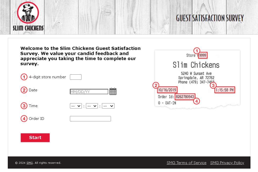 SlimChickensListens.com - Slim Chickens Guest Survey